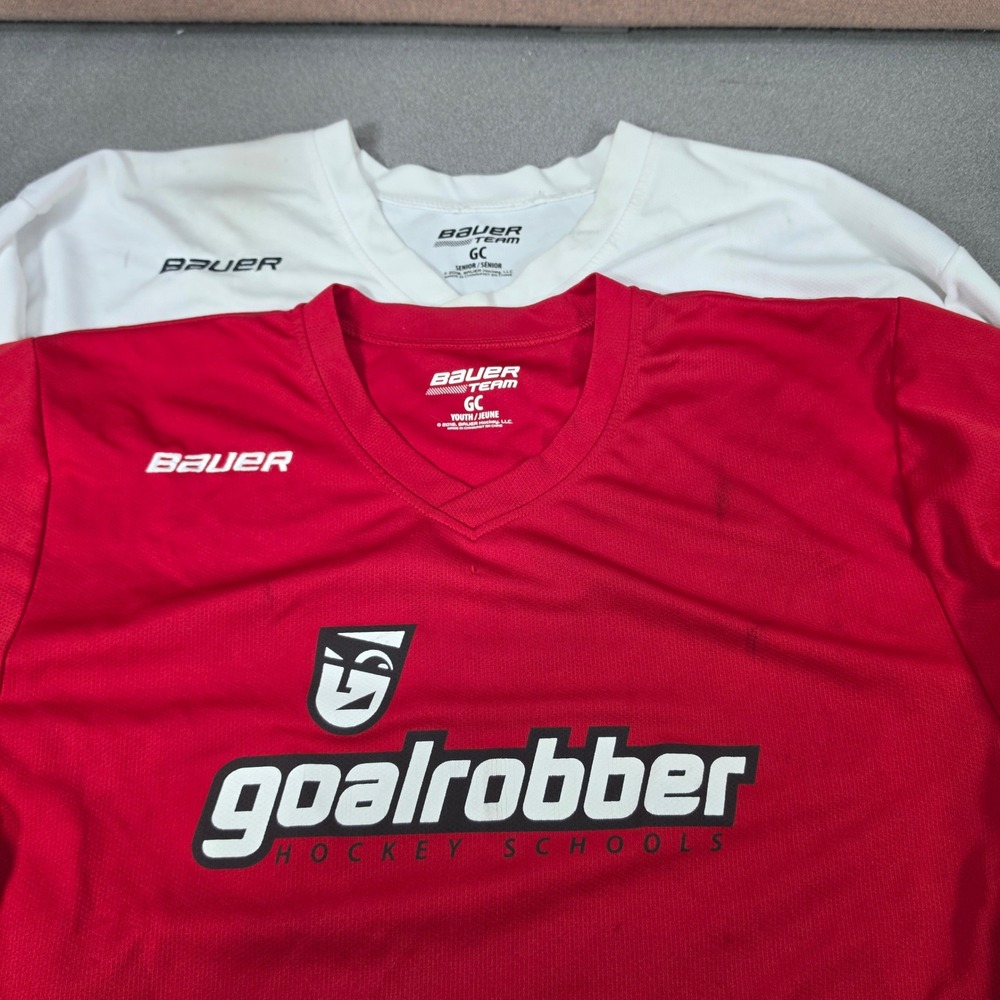 Bauer Hockey Jerseys Bundle Youth & Senior GC Red White Fair Goalrobber Mesh
